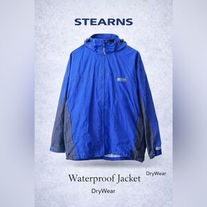 Stearns Blue Hooded Windbreaker Jacket